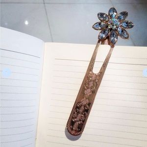 Wild At Heart Crystal Embellished Flower Metal Bookmark